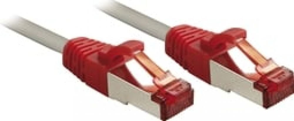Lindy Patchkabel Cat6 CrossOver S/FTP grijs/rood 15m
