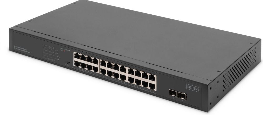 DIGITUS Switch 24-Port Gigabit Unmanaged zwart