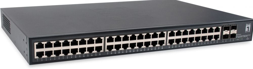 LevelOne Switch 48x GE GTU-5211 4x10GSFP+19"