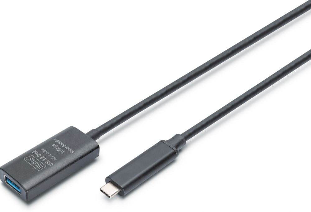 DIGITUS Verlängerungskabel USB-C->USB-A St./Bu. 10G 5,00m