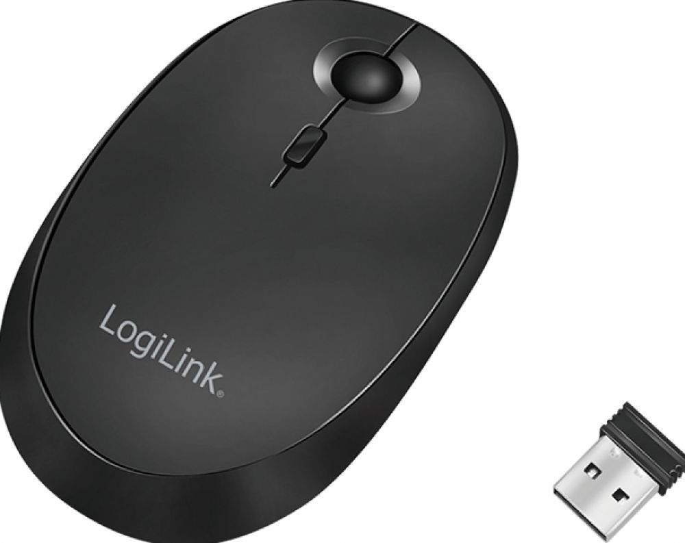 LogiLink Maus Funk & Bluetooth,2.4GHz,800/1200/1600dpi,schw.