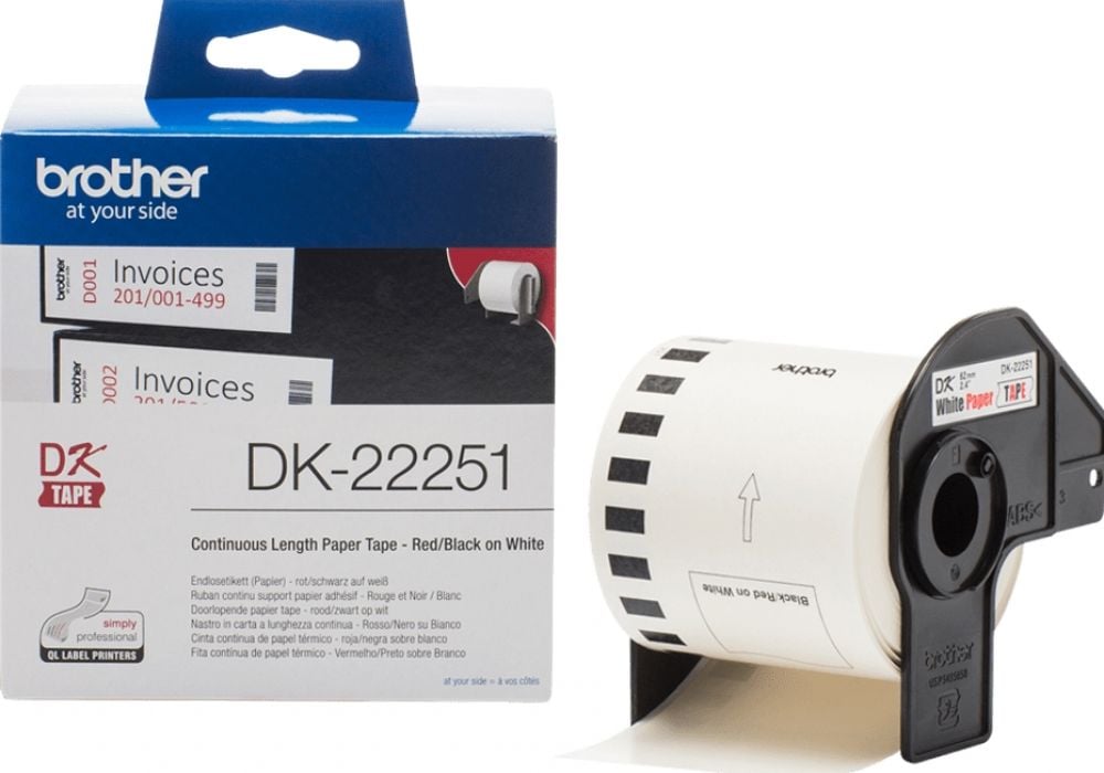 DK doorlopend tape: 62 mm - Thermisch papier