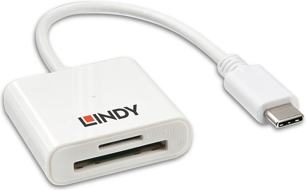 LINDY USB 3.1 Gen 1 Type C SD and MicroSD Card Reader