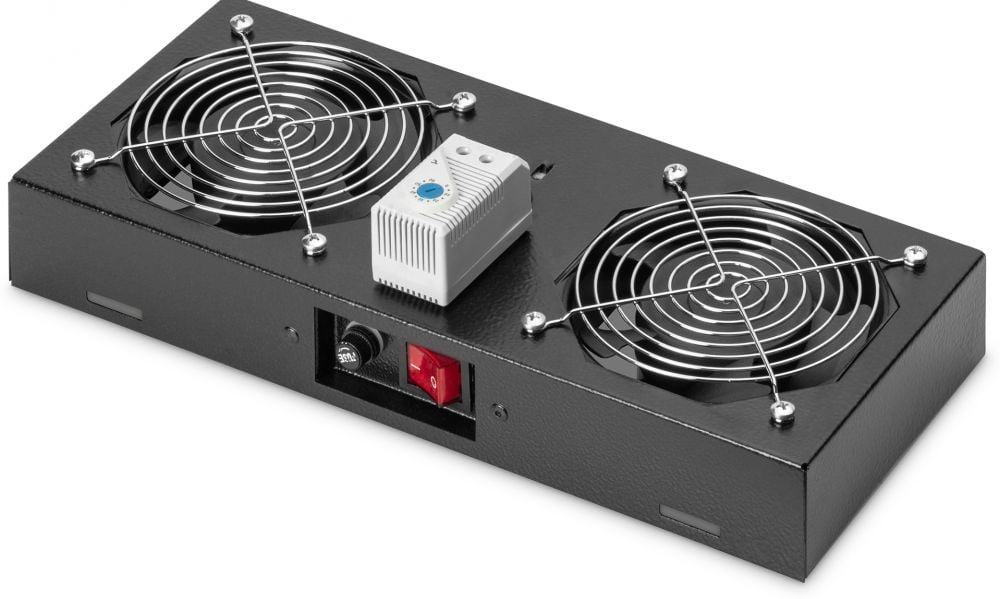 DIGITUS Professional Line DN-19 FAN-2-WM-T-SW - Ventilatorlade rack