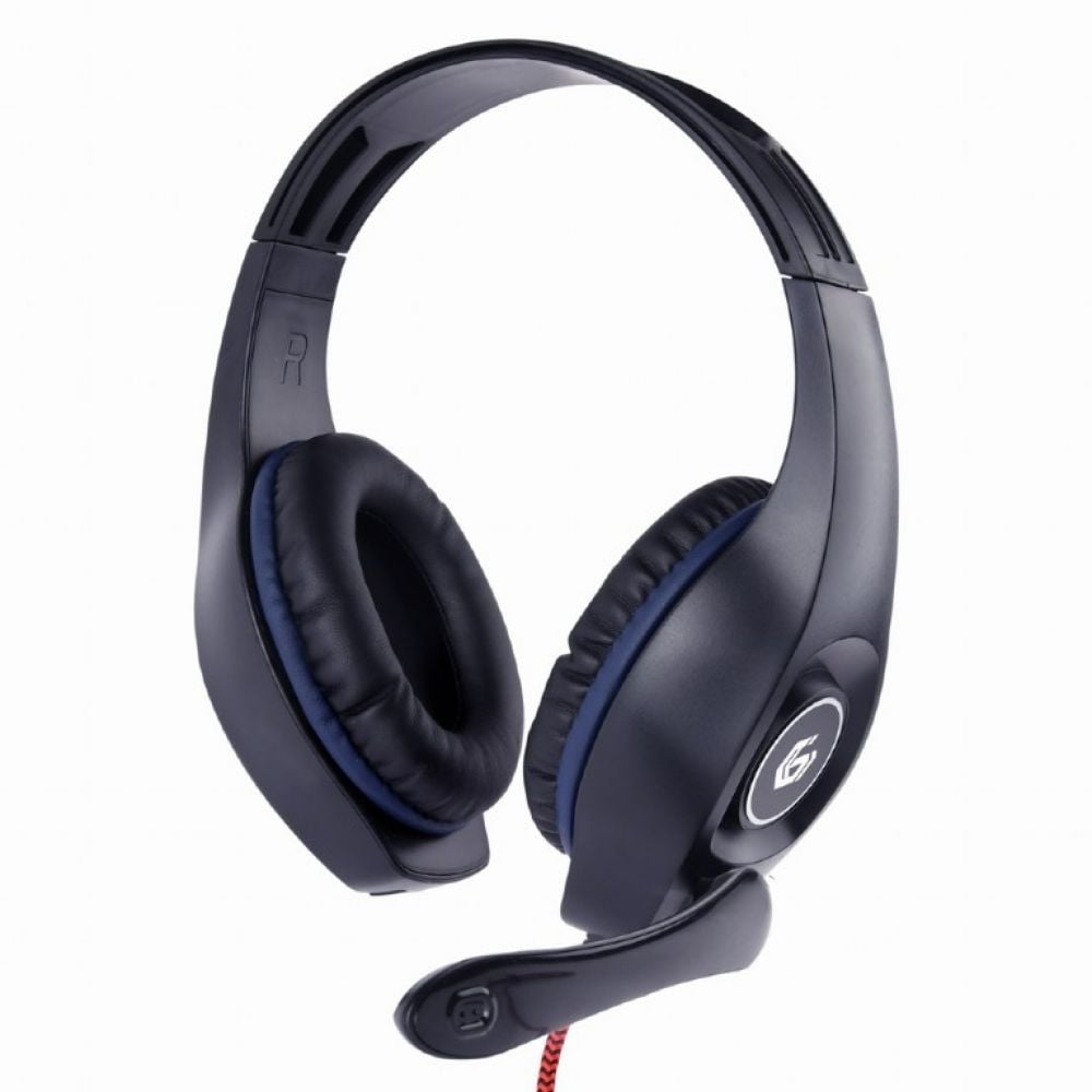 gembird Gaming-Headset Lautstärkereg, blauw-zwart, 3,5 mm
