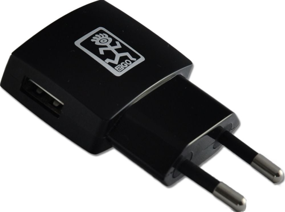 2GO Netz-Ladegerät 100V-240V - schwarz für Universal USB