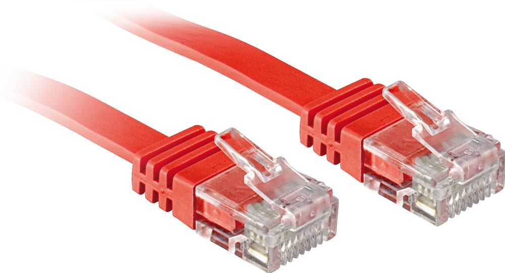 Lindy Patchkabel Cat6 Flachband unafgeschermd rood 5.00m