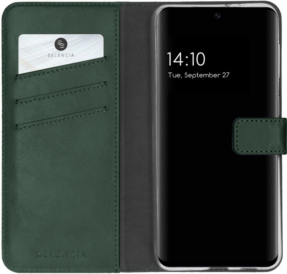 Selencia Echt Lederen Bookcase Samsung Galaxy A32 (4G) - Groen