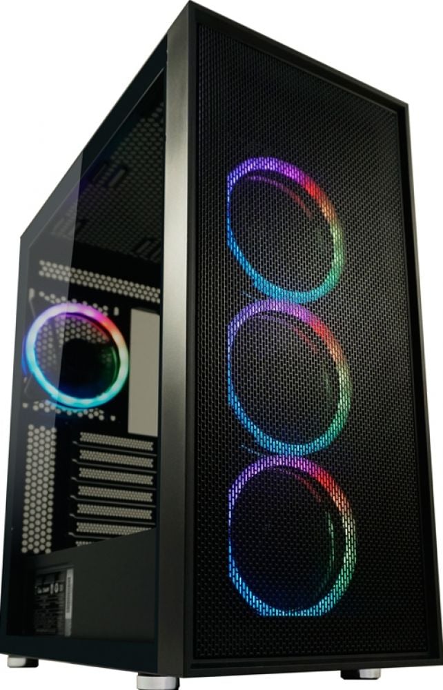 Case Midi LC-Power LC-802B-ON White Wanderer X ATX,1xUSB3.0, 2xUSB2.0, 1xUSB-C, Black