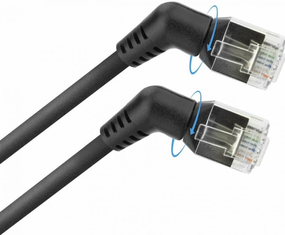 CAT6A U/FTP SLIM R360 BK 10.0M. 1 stk