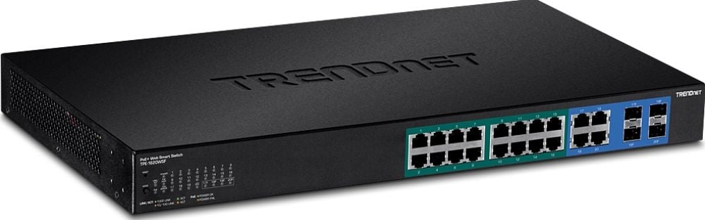 TRENDnet 20-port Gigabit Web Smart POE+ Switch w/ 2 SFP