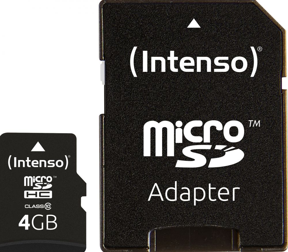 Intenso 4GB Micro SDHC Class 10 w/adapt MOQ12
