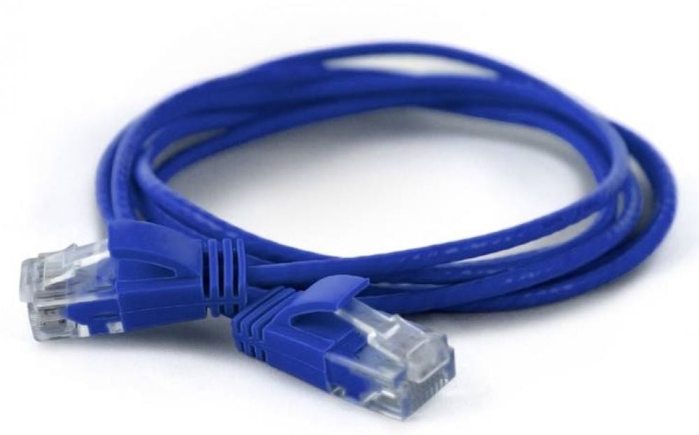 Wantec Patchkabel UTP CAT6a d=2,8mm 0,50m blauw