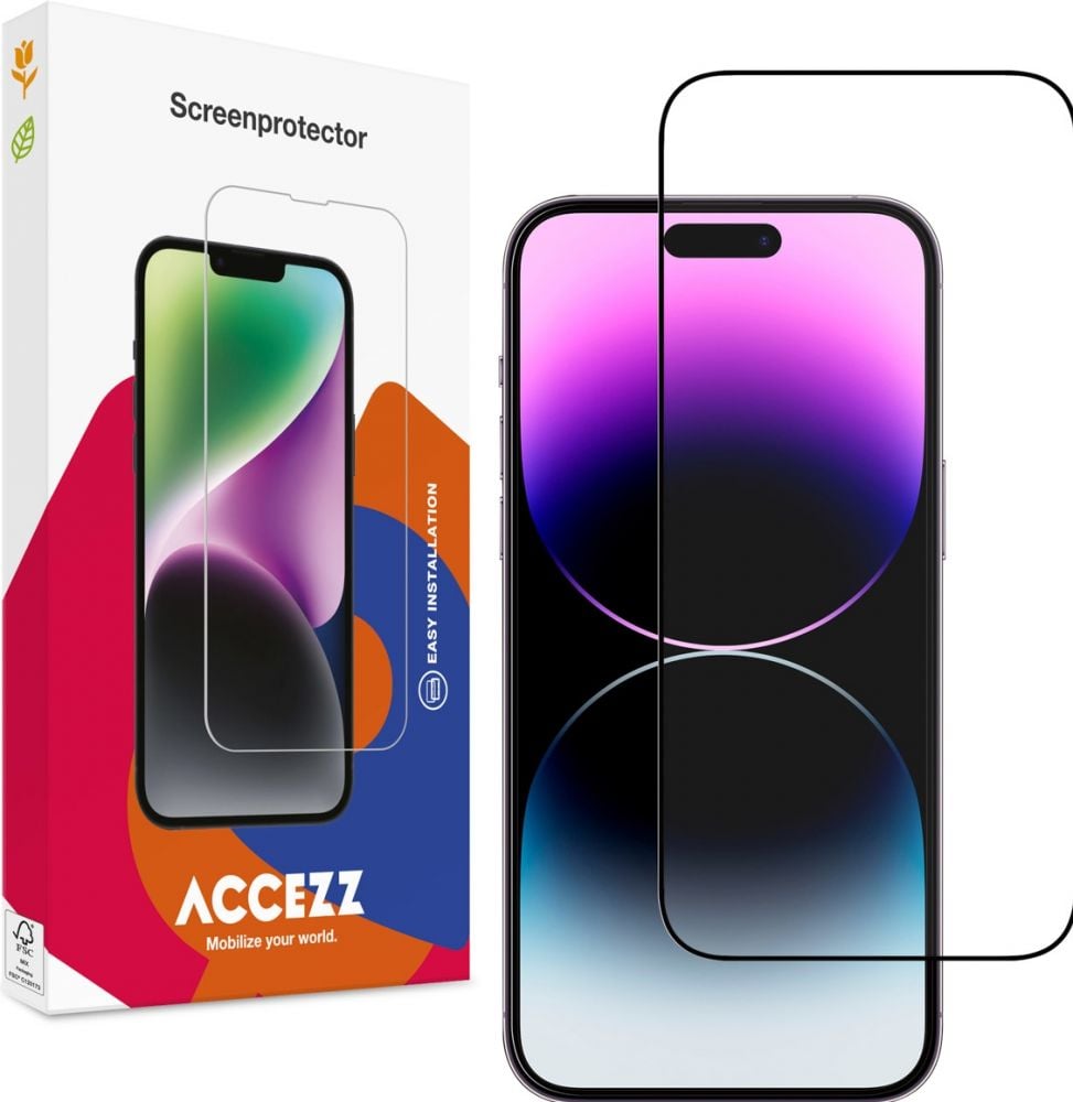 ACCEZZ Accezz Gehard Glas Full Cover Screenprotector iPhone 15 Pro Max