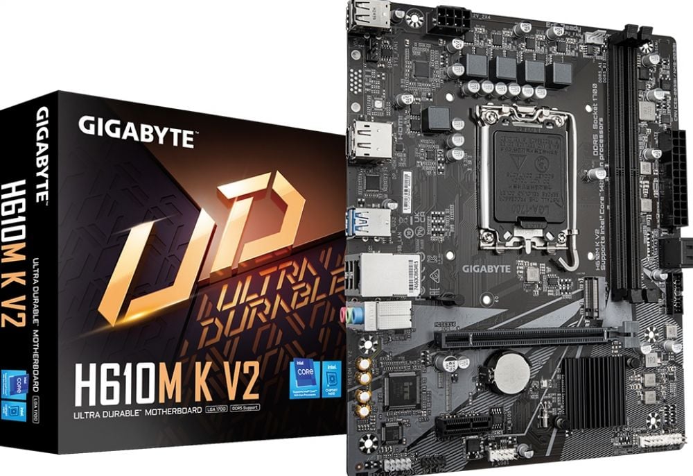 MB GBT Intel 1700 H610M K V2 M-ATX 2xD5 5600 PCIe3x4 USB3.2 Gen1