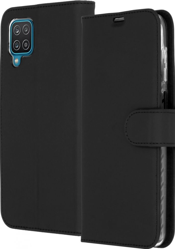 Accezz Wallet Softcase Bookcase Samsung Galaxy A12 - Zwart