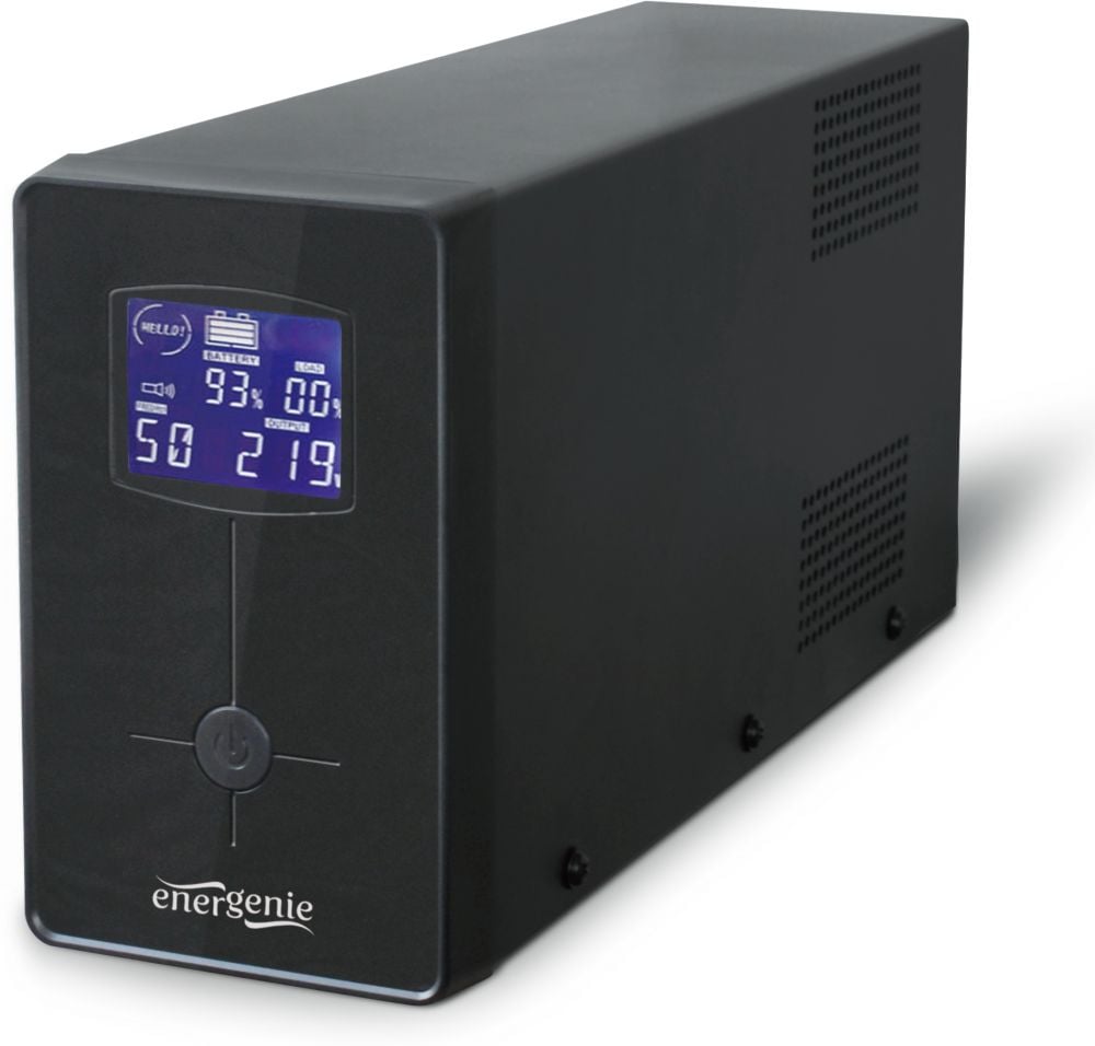 gembird USV met USB en LCD-Display, 3000 VA, zwart