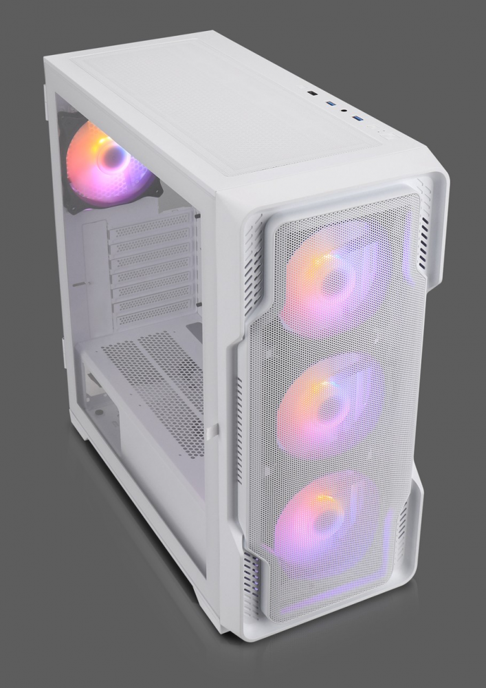 Behuizing Nanoxia MIDI DS-9 ARGB Airflow white - USB-C