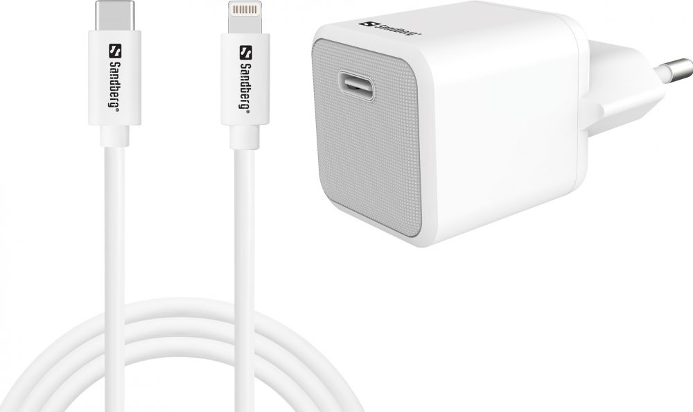 USB-C AC Charger +Lightning 1M