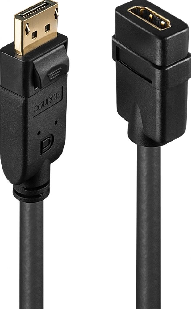 Lindy DisplayPort to HDMI Adapter Cable - Zwart