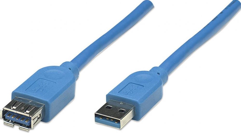 Cable 2m, USB A/USB A, M/FM USB 3.0, blue
