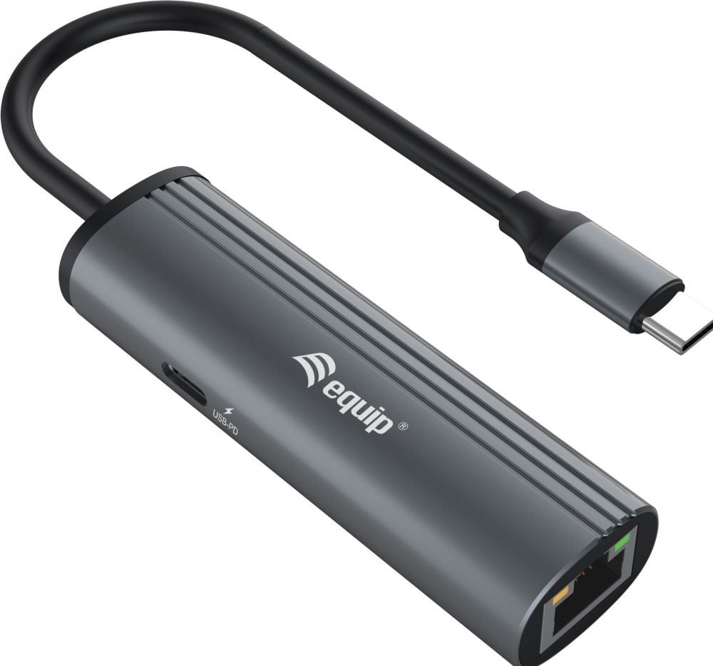 Equip Adapter USB-C -> RJ45 10/100/1000 +PD Adapter 0.15m gr
