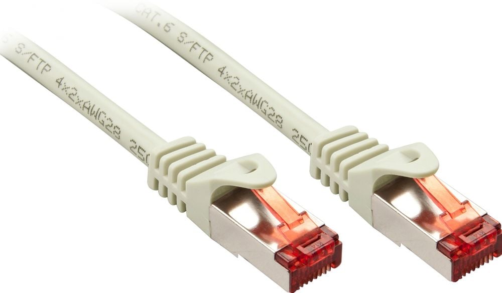 Lindy Patchkabel Cat6 S/FTP Basic hellgrijs 10m