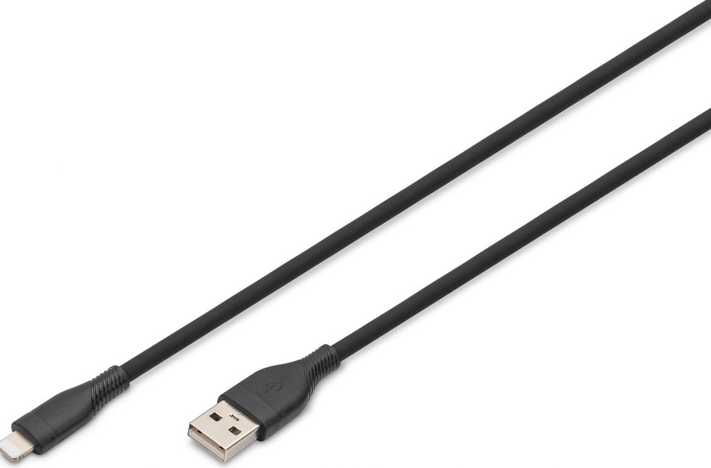 DIGITUS USB 2.0 aansluitkabel Type A-Lightning Silicon 1m S