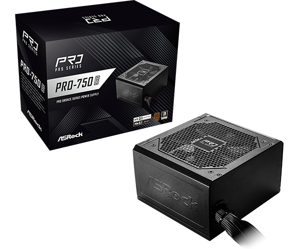 Asrock PRO-750B - Voeding