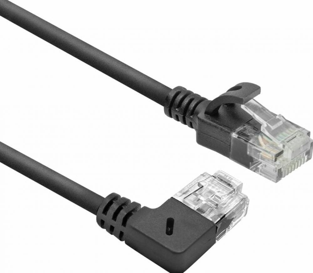 CAT6A U/UTP SLIM R-ANG BK 3.0M. 1 stk