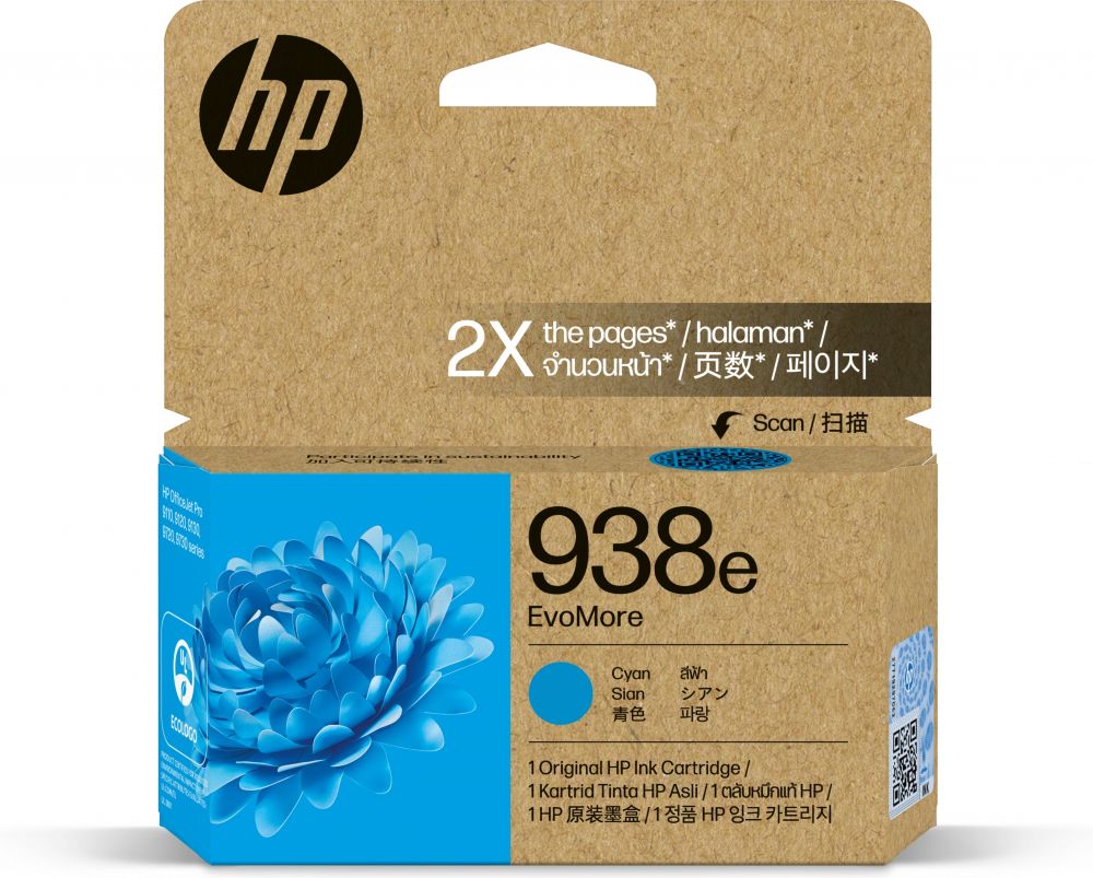 HP 938e EvoMore - Cyaan