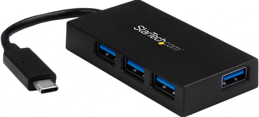 StarTech.com 4 Port USB-C Hub, USB Type-C Hub met 4x USB-A (USB 3.03.1 Gen 1 SuperSpeed 5Gbps), USB Bus of Self Powered, Draagbare USB-C naar USB-A BC