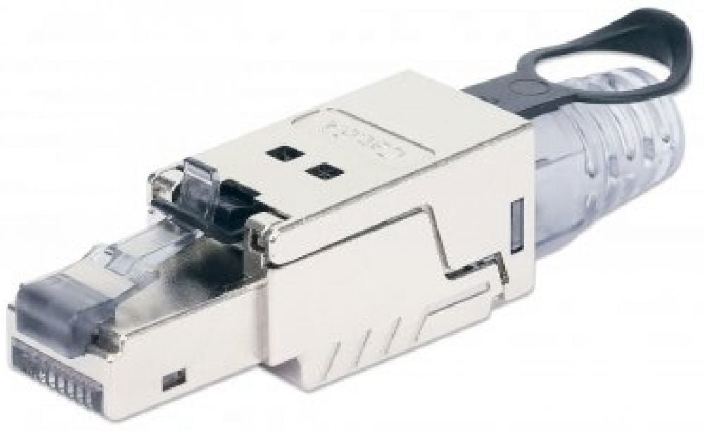 Intellinet CAT6a 10G RJ45-Feldstecker STP m. Lasche