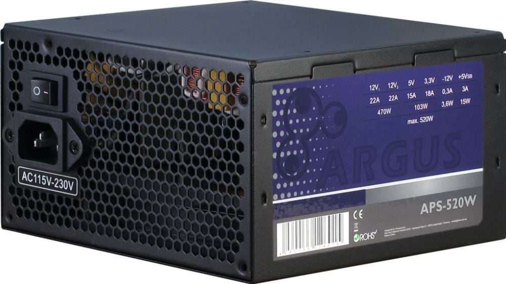 Inter-Tech Argus APS-520W - Voeding