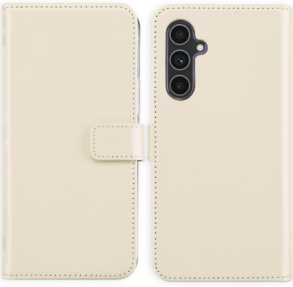 Selencia Echt Lederen Bookcase Samsung Galaxy A54 - Greige