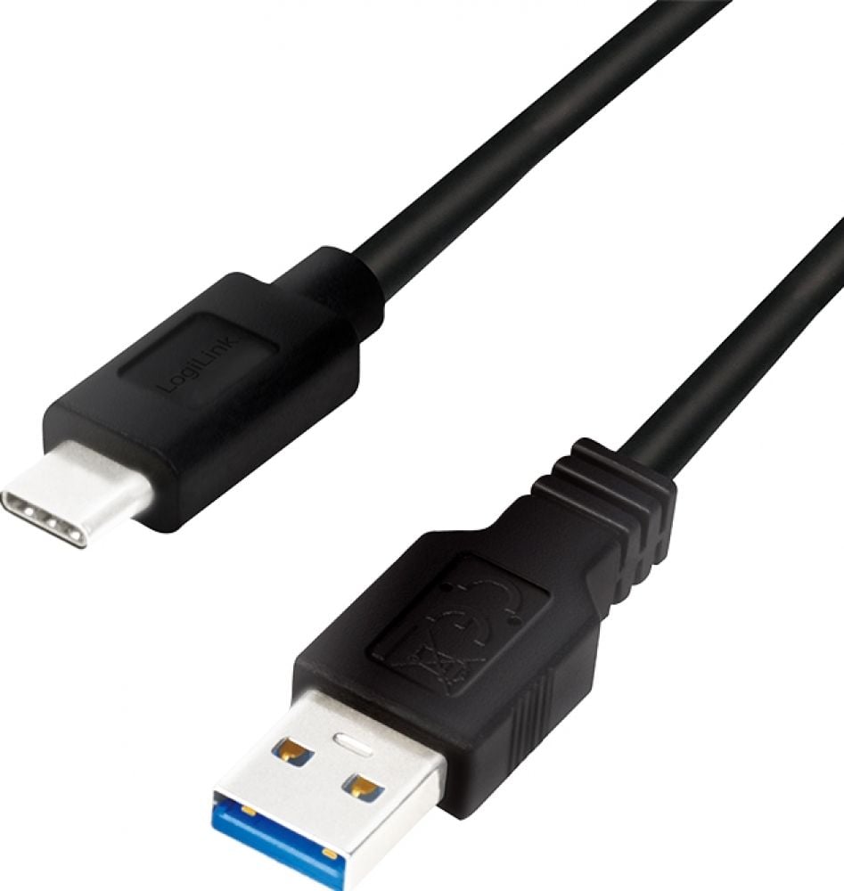 Cable Logilink USB-C 3.2 to USB 0,15m Black
