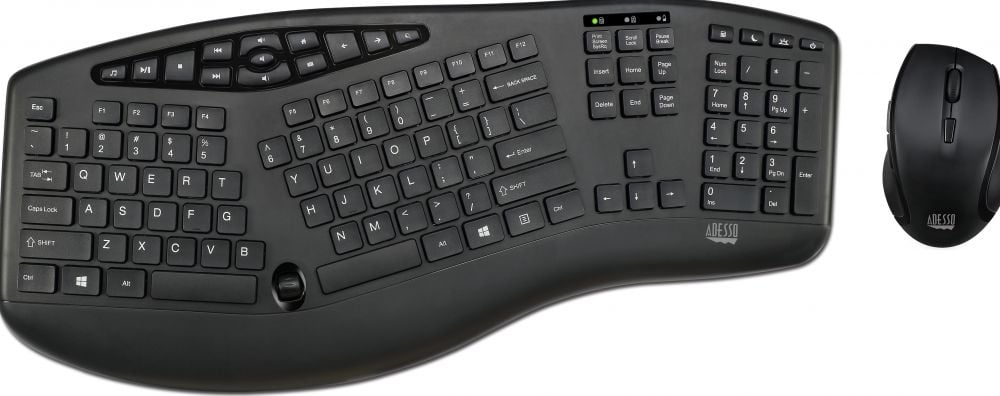Adesso Tru-Form Media 1600 - Toetsenbord en muis set