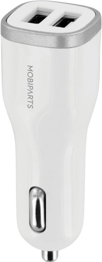 Mobiparts Car Charger Dual USB 4.8A White