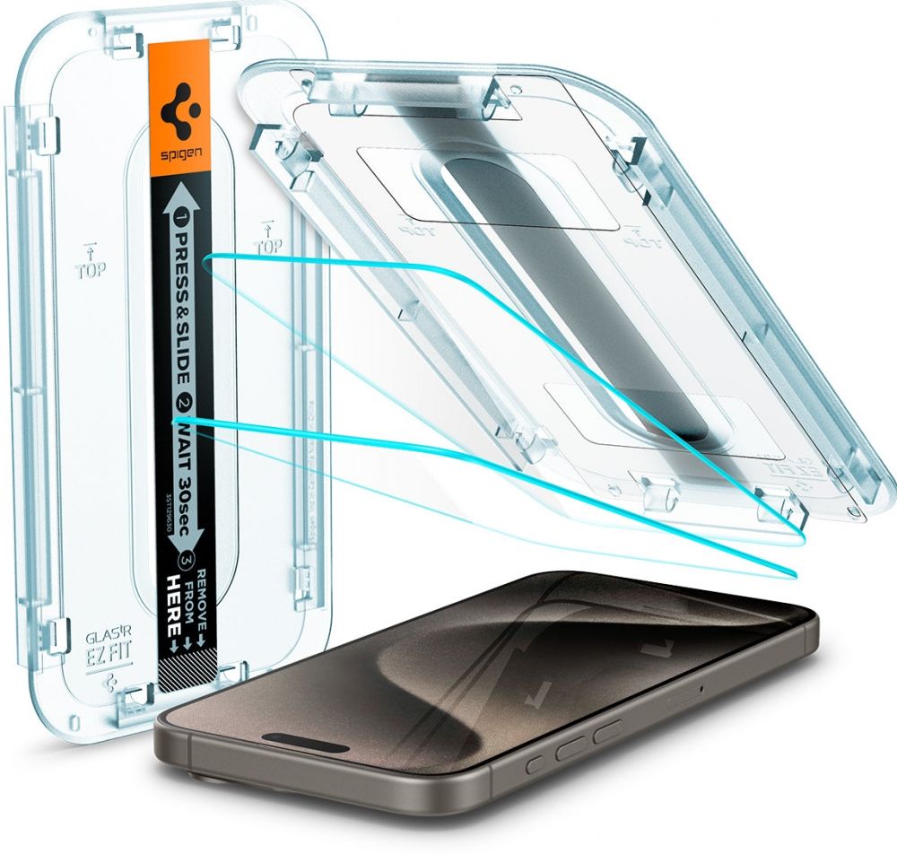 Spigen GLAS.tR EZ Fit - Schermbeschermer voor mobiele telefoon