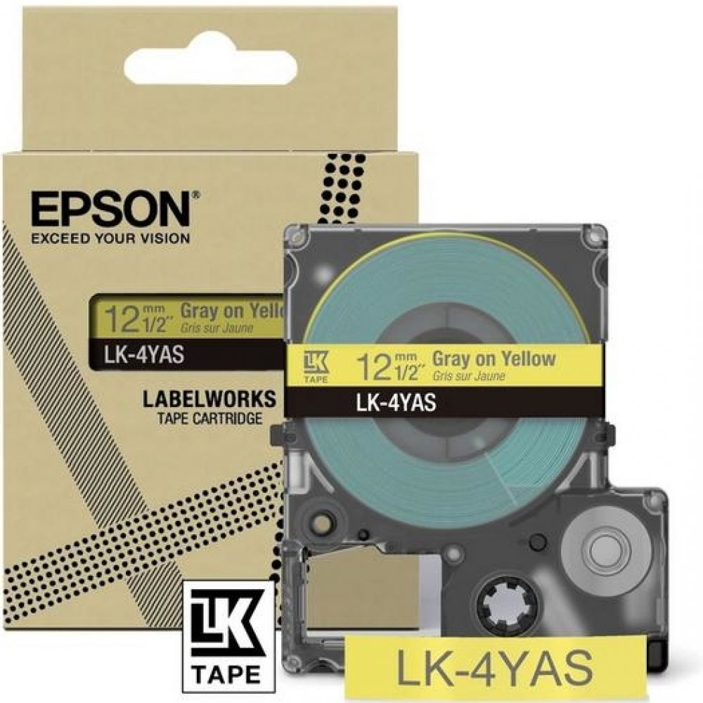 EPSON Epson LabelWorks LK-4YAS - Grijs op geel
