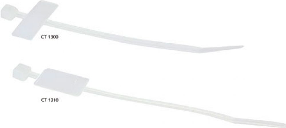 ACT CT1310 Tie wraps | kabelbinders voor markeringslabel, lengte 200 mm, breedte 2,5 mm