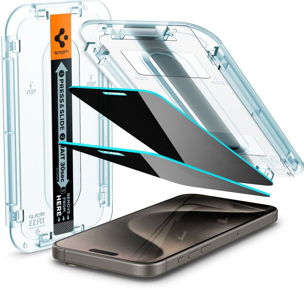 Spigen GLAS.tR EZ Fit - Schermbeschermer voor mobiele telefoon