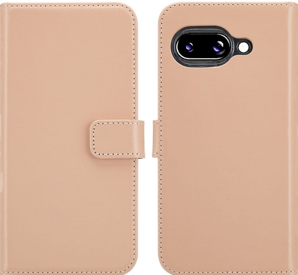 Selencia Echt Lederen Bookcase Google Pixel 9A - Dusty Pink