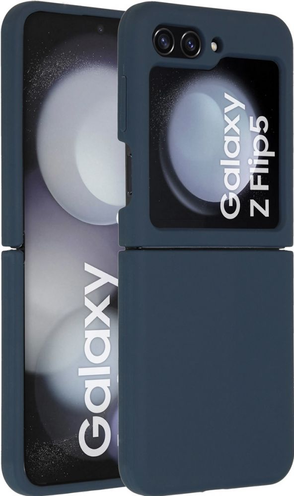Accezz Liquid Silicone Backcover Samsung Galaxy Z Flip 5 - Donkerblauw