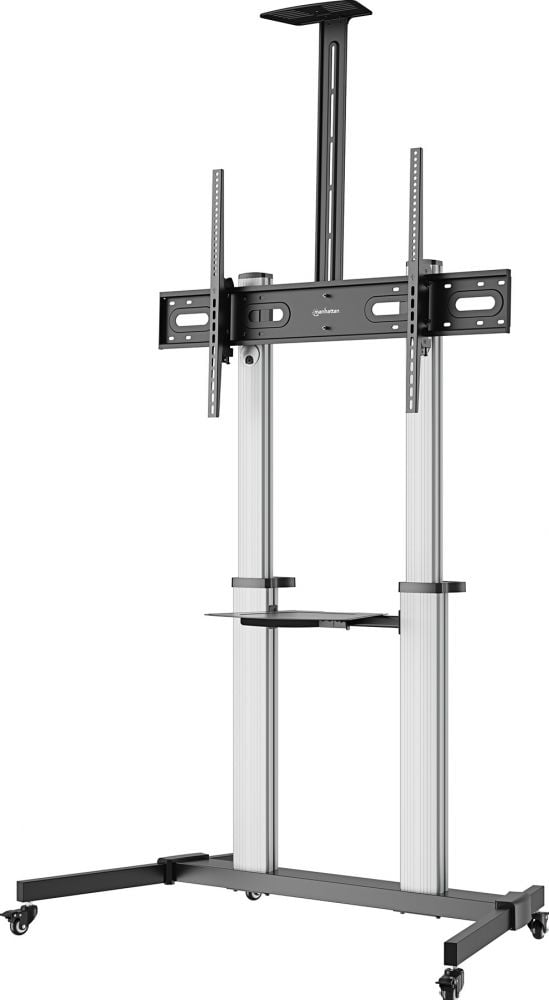 MANHATTAN Aluminium Multimedia TV-houder auf Rollen 60-100" (pallet zending)