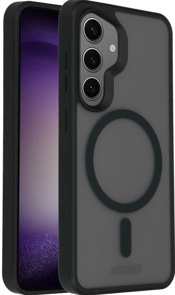 Accezz Rugged Frosted Backcover met MagSafe Samsung Galaxy S24 - Zwart