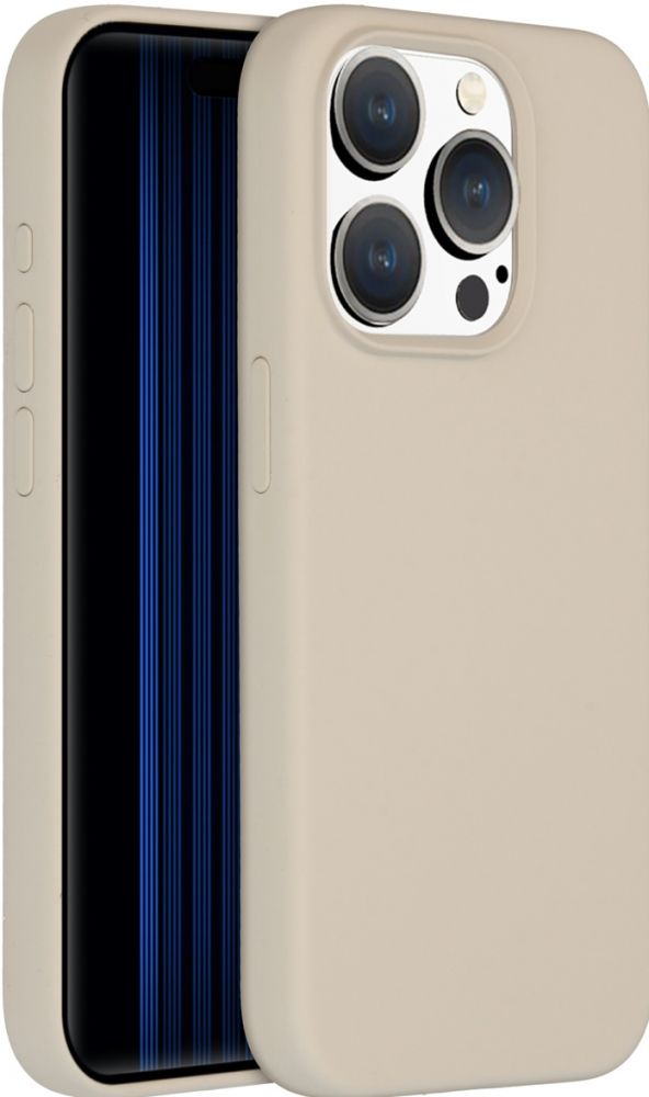 Accezz Liquid Silicone Backcover iPhone 15 Pro - Stone
