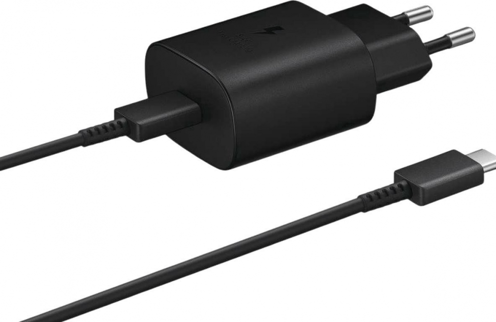 Samsung USB-C Snellader 25W + Kabel Zwart - Netspanningsadapter