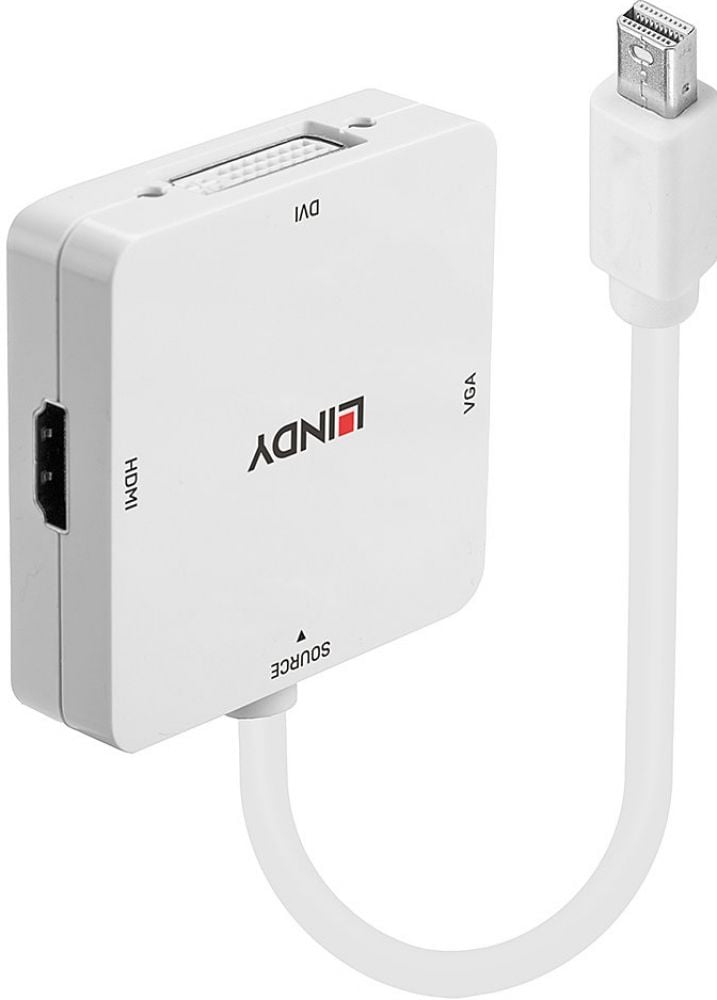 Lindy Mini DisplayPort 1.2 to HDMI. VGA & DVI-D Active Adapter Converter