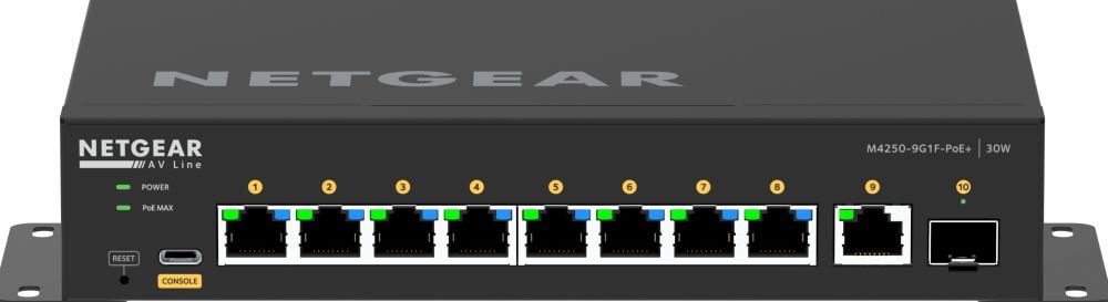 NETGEAR AV Line M4250-9G1F-PoE+ - Switch